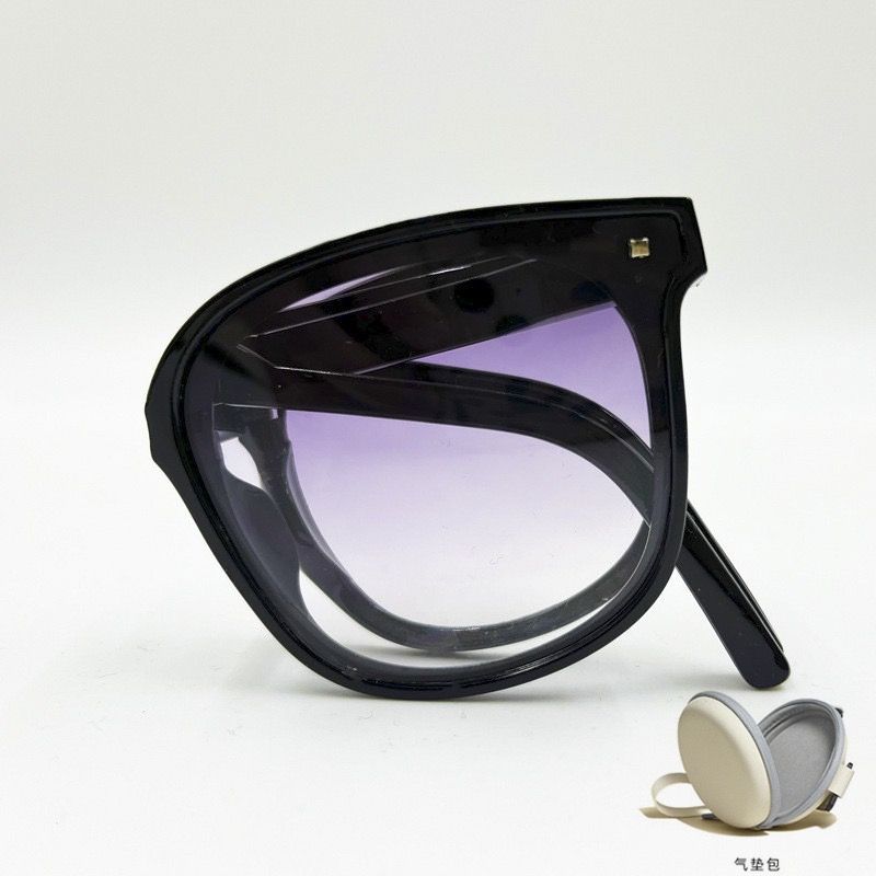 Folding Sunglasses Portable Ultra Light Sun Protection UV Protection Sun Glasses For Men And Women Fashion Air Cushion Eyewears UV 400 Polarized Anti UVA UVB Oversized Square With Case Gift Box