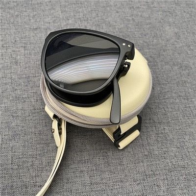 Folding Sunglasses Portable Ultra Light Sun Protection UV Protection Sun Glasses For Men And Women Fashion Air Cushion Eyewears UV 400 Polarized Anti UVA UVB Oversized Square With Case Gift Box