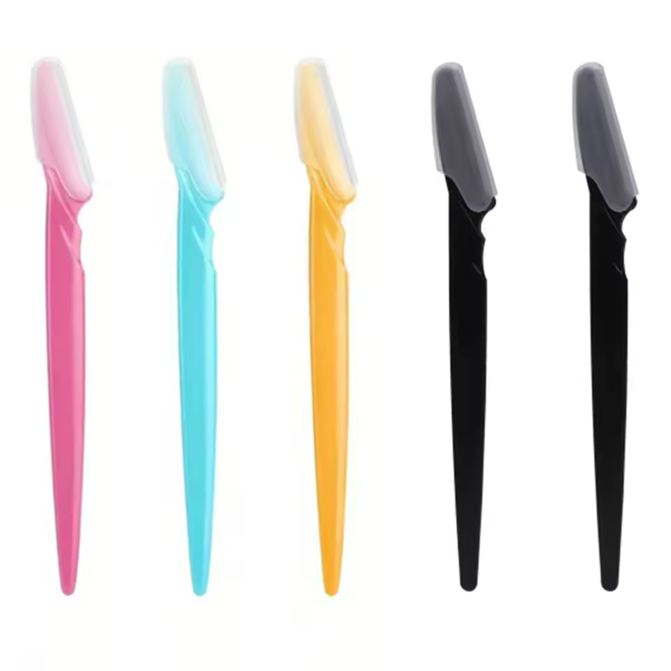 30pcs Brow Razor Face Razor Body Eyebrow Shaping Knife for Women and Men Eyebrow Razor Hair Body Removal Shaver Blades Trimmer with Protective Cover Safe Multipurpose Exfoliating Makeup Tools Beauty