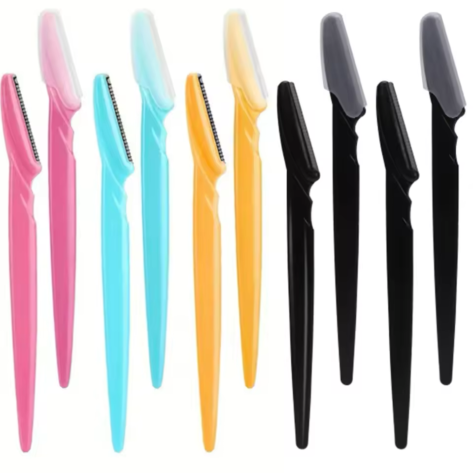 30pcs Brow Razor Face Razor Body Eyebrow Shaping Knife for Women and Men Eyebrow Razor Hair Body Removal Shaver Blades Trimmer with Protective Cover Safe Multipurpose Exfoliating Makeup Tools Beauty