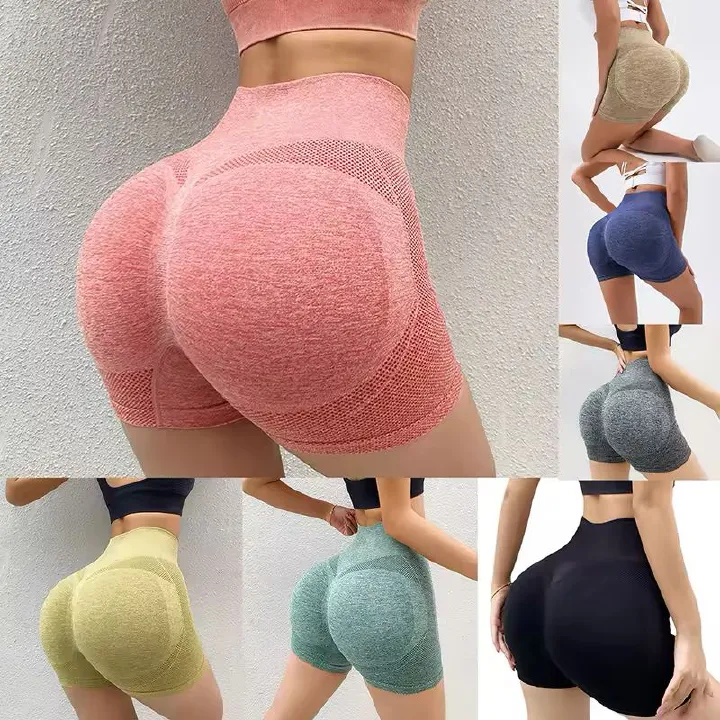 Women Yoga Shorts High Waist Workout Shorts Fitness Yoga Lift Butt Fitness Ladies Gym Running Cycling Short Pants Sportswear Clothing Waist-Cinching And Hip-Lifting Shapewear Slimming Waist Trainer