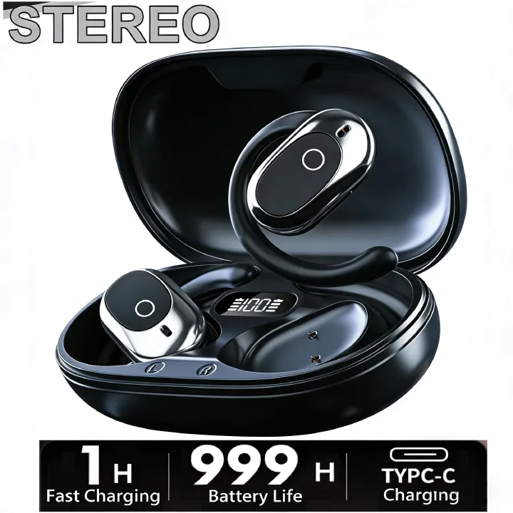 GT735Y Wireless Bluetooth Earbuds Berlin Voice Ear Hanging OWS Adjustable Non In Ear Noise Reduction Earphones TWS Rotating 130 ° Unisex 360 ° Innovative Fit For All Smartphones