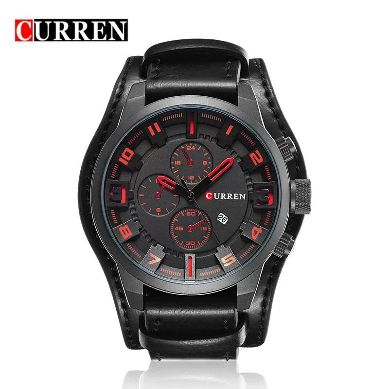 CURREN Men Watch Leather Straps Stainless Steel Good Quartz Luxury Man Wristwatch Waterproof Watches Male Watch Wrist Watch Valentines Gift Fashion