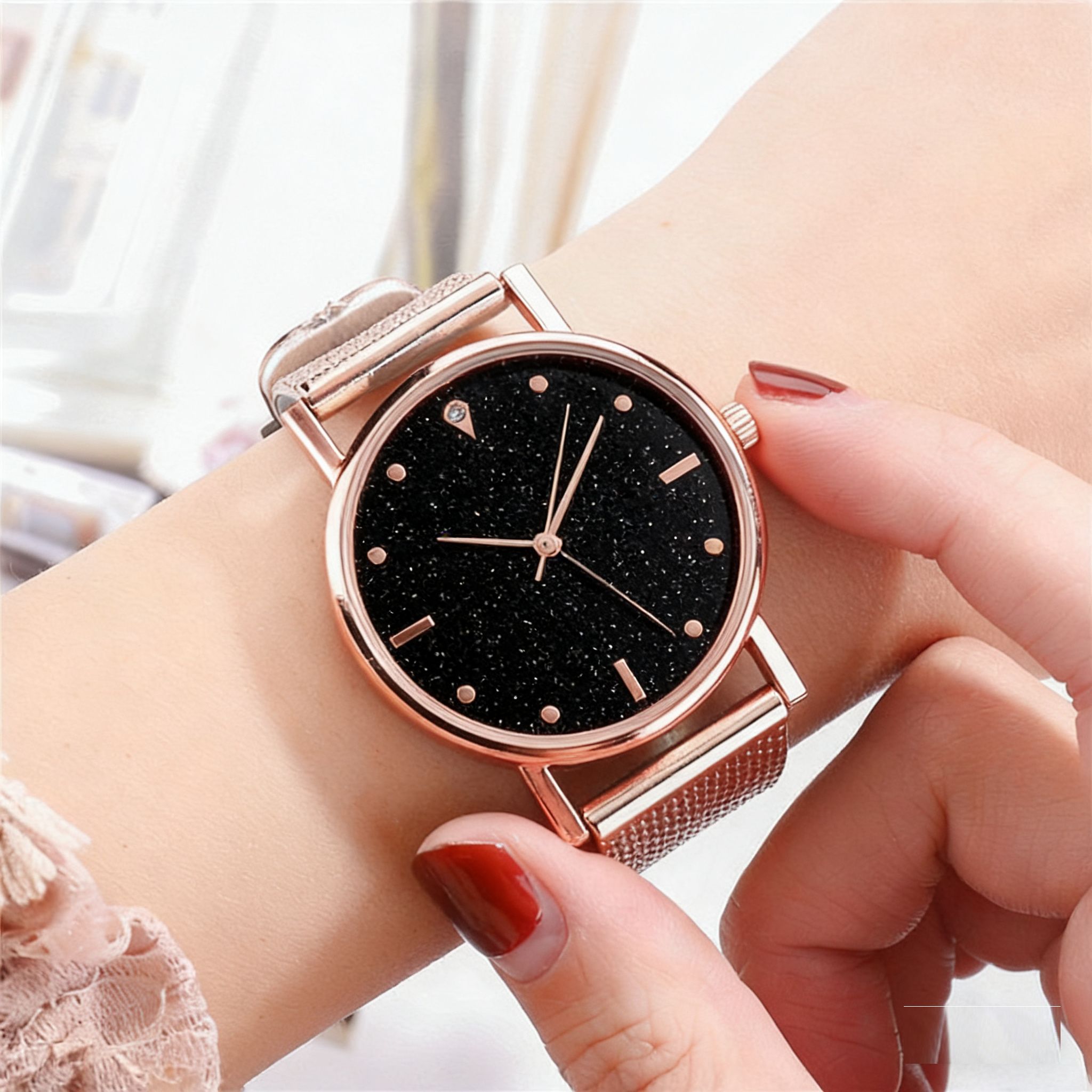 Geneva Lady Watch Women Watches Ladies Watches Girl Wristwatch Luxury Stainless Steel Retro Wrist Watch Female Quartz Watches Valentine's Day Christmas New Year Girl Friend Wife Gift