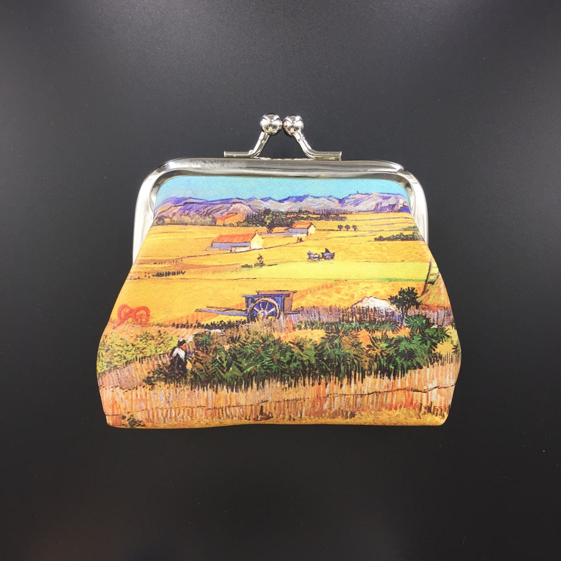 Retro Oil Painting Souvenir Coin Purse Creative Coin Bag Phone Bag Women's Wallet Hand held Children's Coin Purse