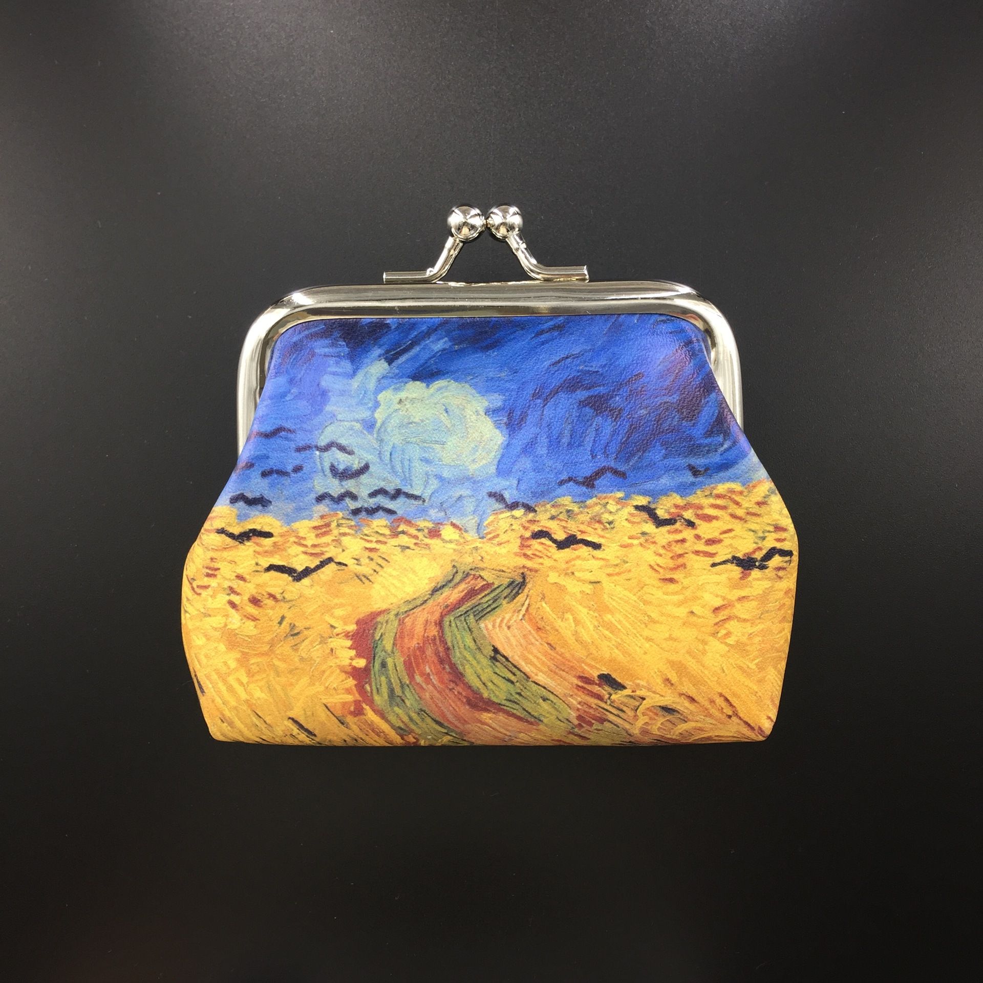 Retro Oil Painting Souvenir Coin Purse Creative Coin Bag Phone Bag Women's Wallet Hand held Children's Coin Purse
