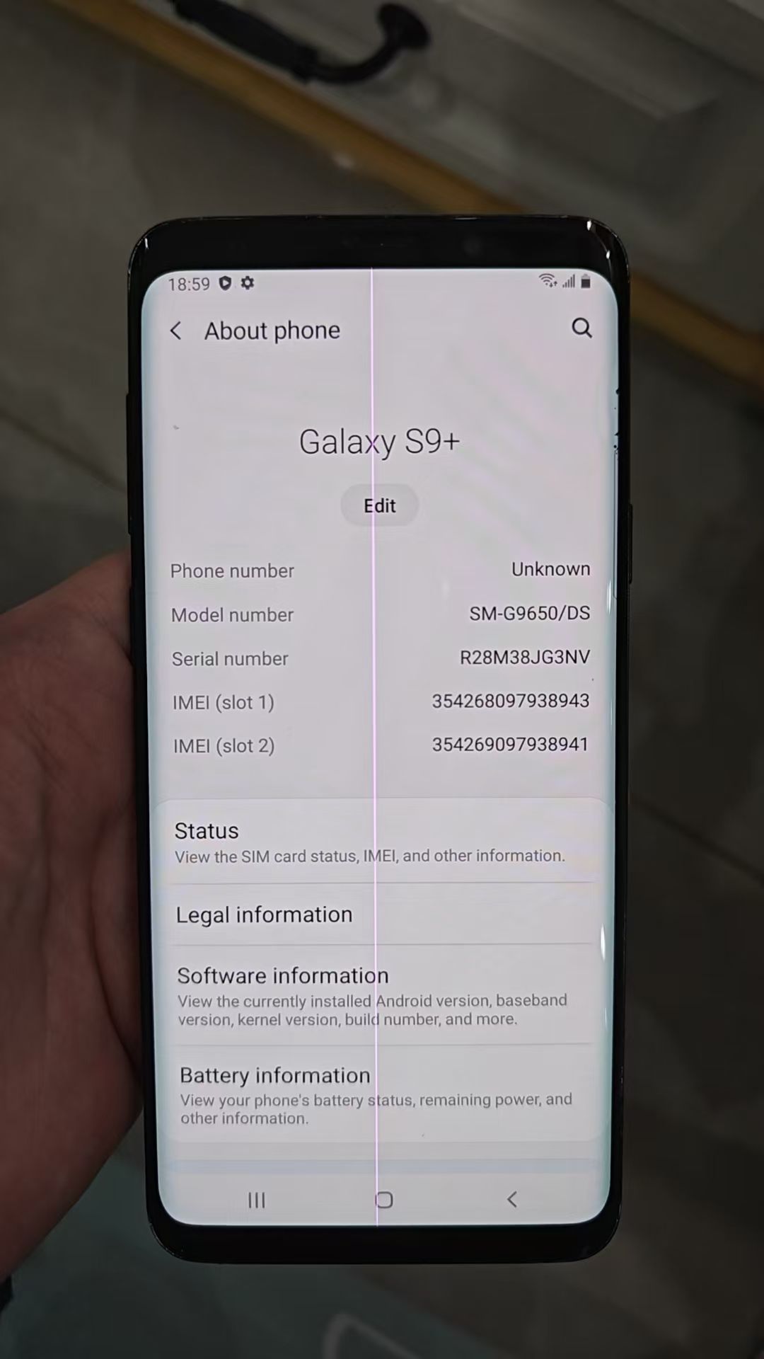 Refurbished Samsung Galaxy S9+ 6.2inch 6GB+128GB/256GB dual sim 12mp+12mp 2500mah Samsung Galaxy S9 plus smartphone