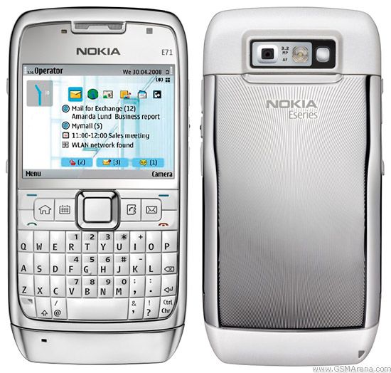 Refurbished Phone Nokia E71 2.36 inch 128MB single sim 1500mah wifi clean screen Nokia Featured Phone Nokia mobile phone
