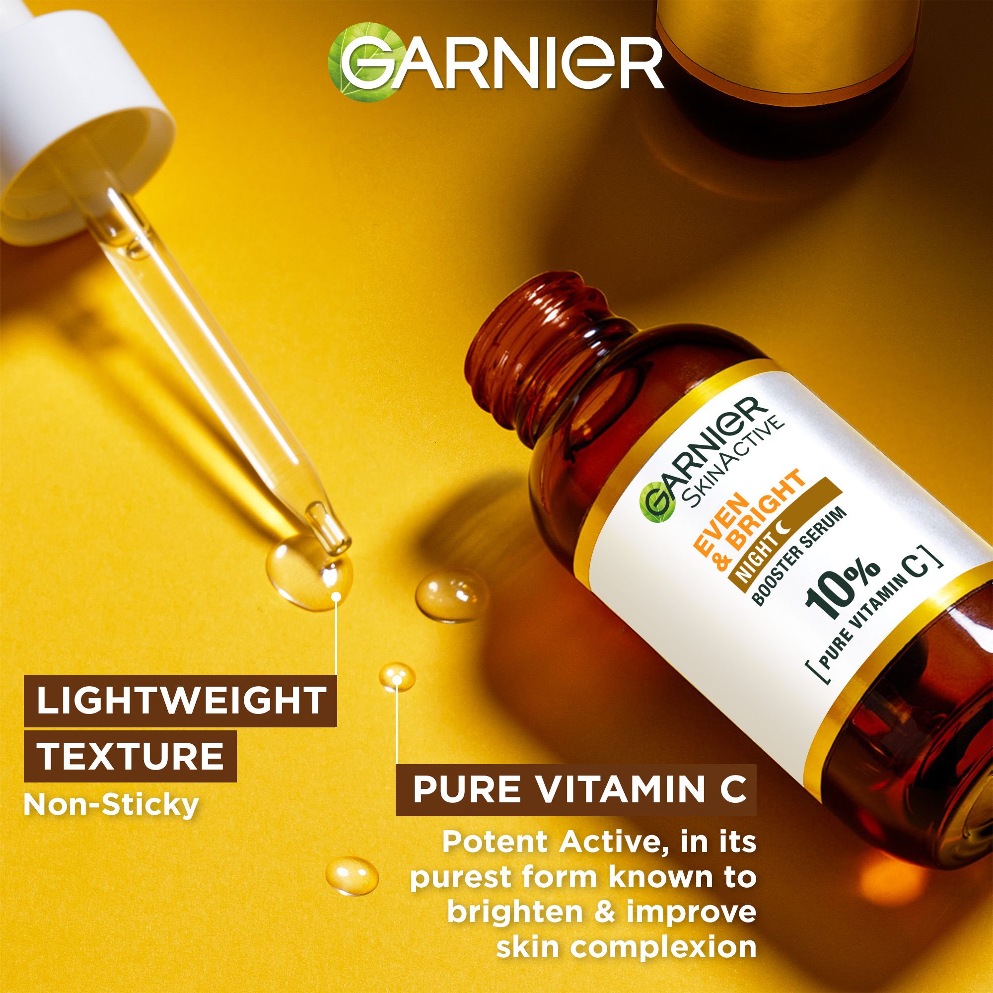 Garnier Brightening Night Serum With 10% Pure Vitamin C 30Ml