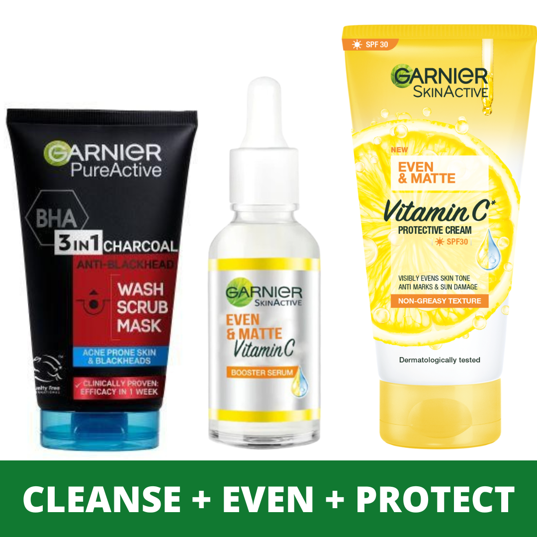 【Super Deal】Garnier Bye Acne & Dark Spots Skin Care Kit.