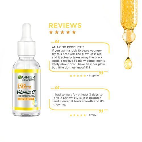 【Discounted】Garnier Even & Matte Vitamin C Booster Serum 30ML