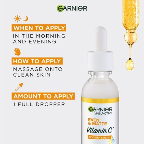 【New Year Sale Offer】Garnier Even & Matte Vitamin C Booster Serum 30ML