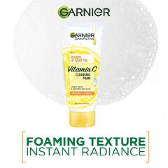 Garnier Even & Bright Vitamin C Cleansing Foam 100Ml
