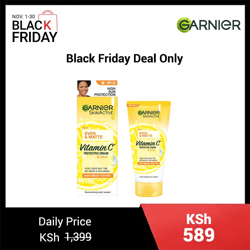 【Black Friday price only】Garnier Even & Matte Vitamin C Protection Cream SPF30 50ml sunscreen,50ml