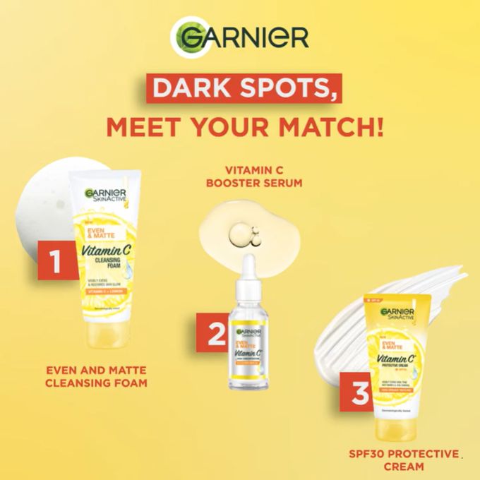 【Discounted】Garnier Even & Matte Vitamin C Sunscreen SPF30 50ml