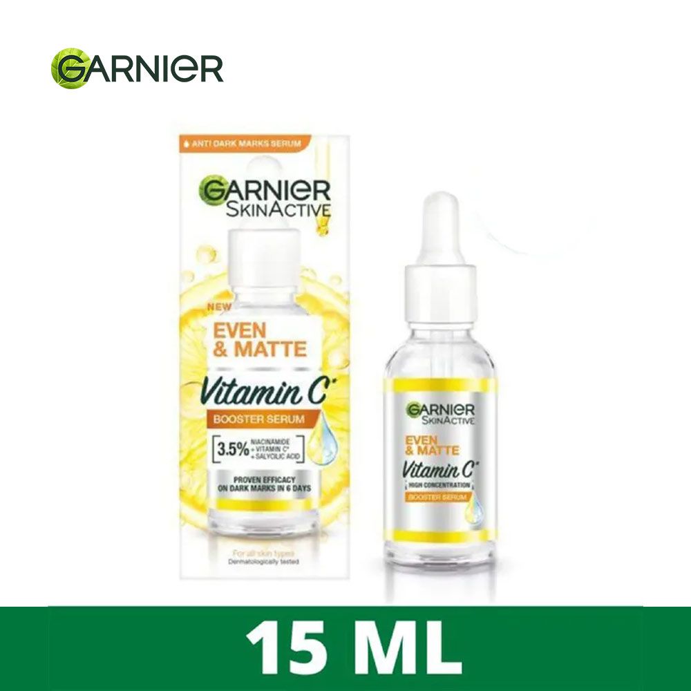 【Discounted】Garnier Even & Matte Vitamin C Booster Serum 15ml 15ML