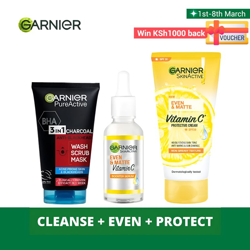 【Super Deal】Garnier Bye Acne & Dark Spots Skin Care Kit. kit