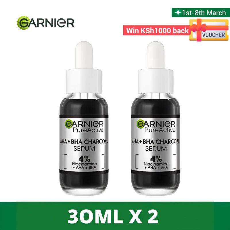 【Promotion】Garnier Charcoal Serum With AHA+BHA 30ml Twin Pack