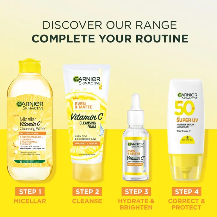 【Discounted】Garnier Super UV Invisible Serum Sunscreen  SPF 50 30ML-Pack of 2
