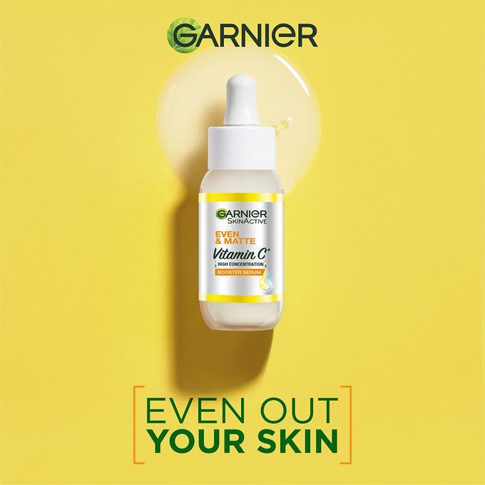 【New Product】Garnier Even & Matte Day Routine Go-Pack ; Day Serum 30ml+ Super UV Spf 50 Serum 30ml