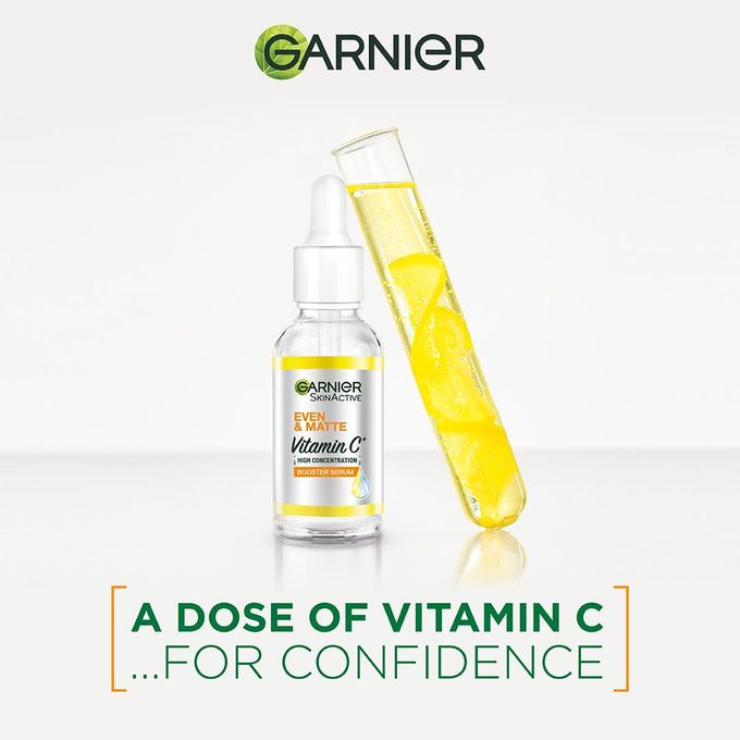 【New Product】Garnier Even & Matte Day Routine Go-Pack ; Day Serum 30ml+ Super UV Spf 50 Serum 30ml