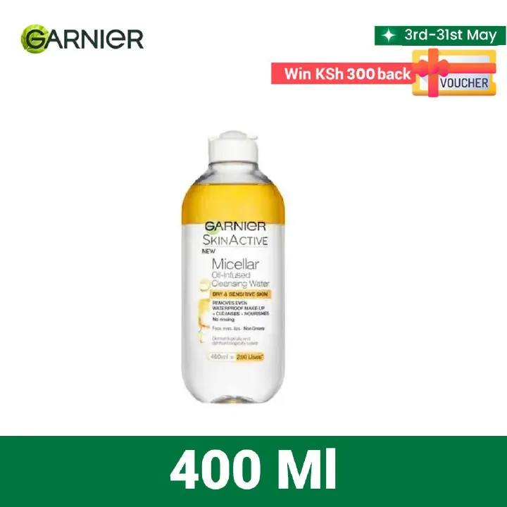 【Free UV sachet】Garnier Micellar Oil-Infused Cleansing Water (Oil In Water) - 400ml