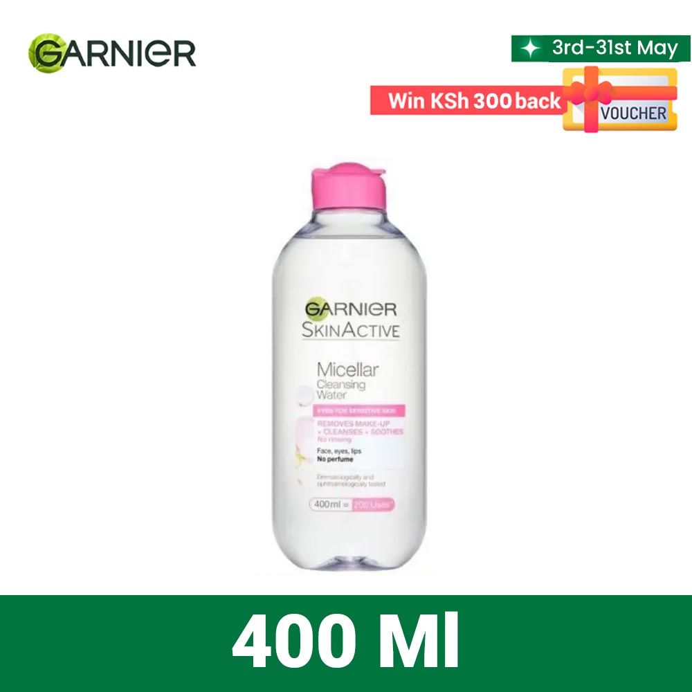 【Free UV sachet】Garnier Micellar Cleansing Water For Sensitive Skin - 400ml