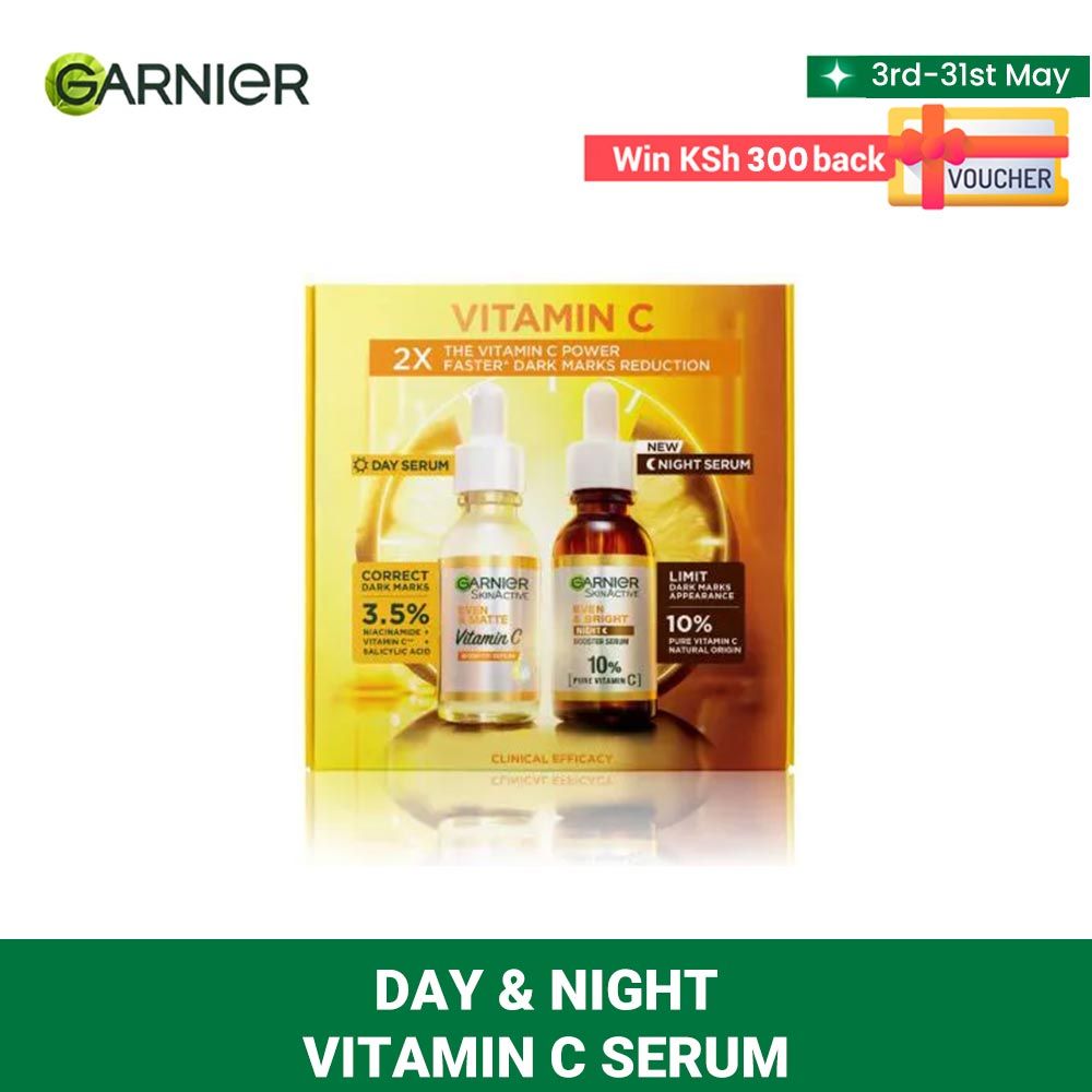 Garnier Day & Night Vitamin C Booster Serum Routine Pack 30ML