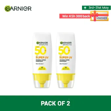 Garnier Super UV Invisible Serum Sunscreen  SPF 50 30ML-Pack of 2 Pack of 2