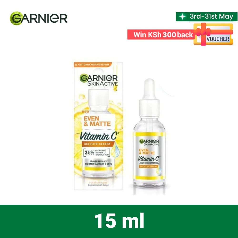 【Discounted】Garnier Even & Matte Vitamin C Booster Serum 15ml