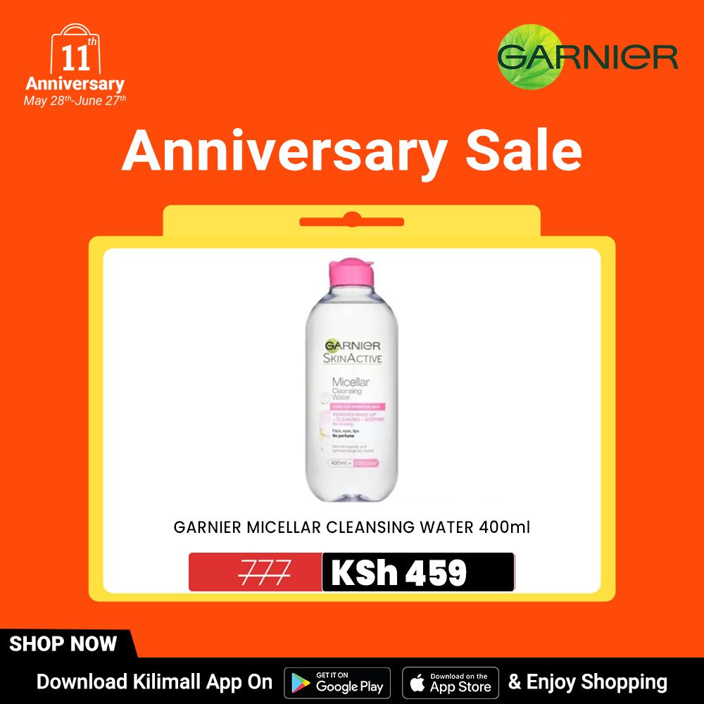 【Free UV sachet】Garnier Micellar Cleansing Water For Sensitive Skin - 400ml