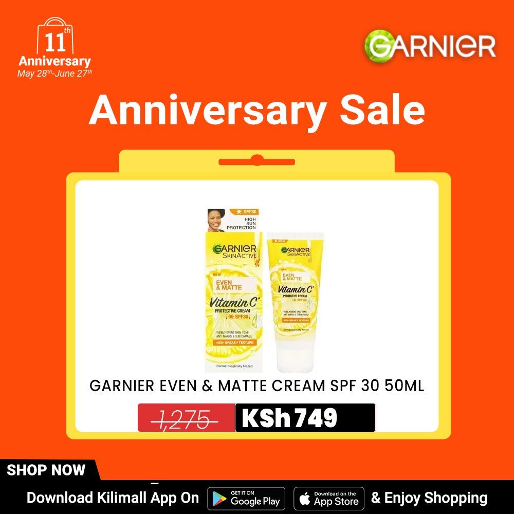 【Discounted】Garnier Even & Matte Vitamin C Sunscreen SPF30 50ml