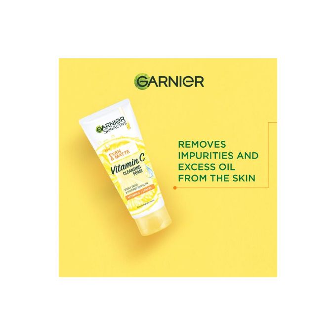 Garnier Even & Matte Day Cleanse & Treat Starter Pack: Day Serum 15ml + Cleansing Foam 50ml