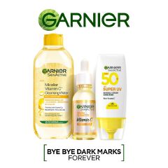 【Discounted】Garnier Even & Matte Super Day Cleanse & Protect Kit: Super UV SPF 50 Sunscreen + Micellar Water 400ml + Day Serum 15ml