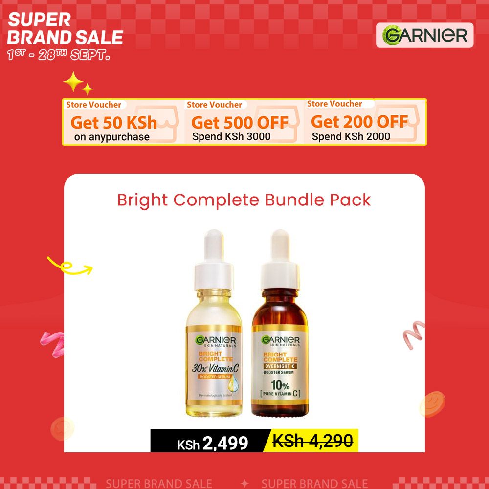 【Discounted】Garnier Day & Night Vitamin C Booster Serum Routine Pack