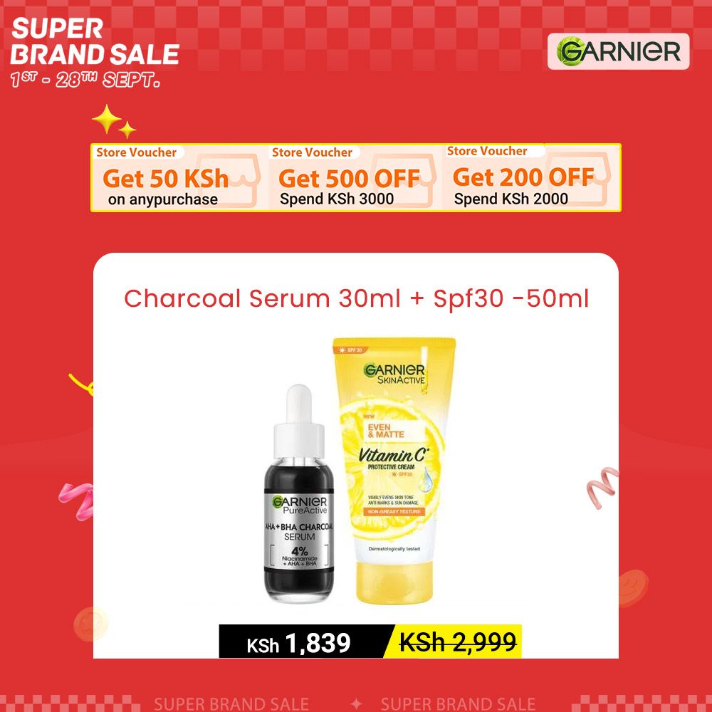【Discounted】Garnier Charcoal Serum + Even & Matte UV Protection SPF 30