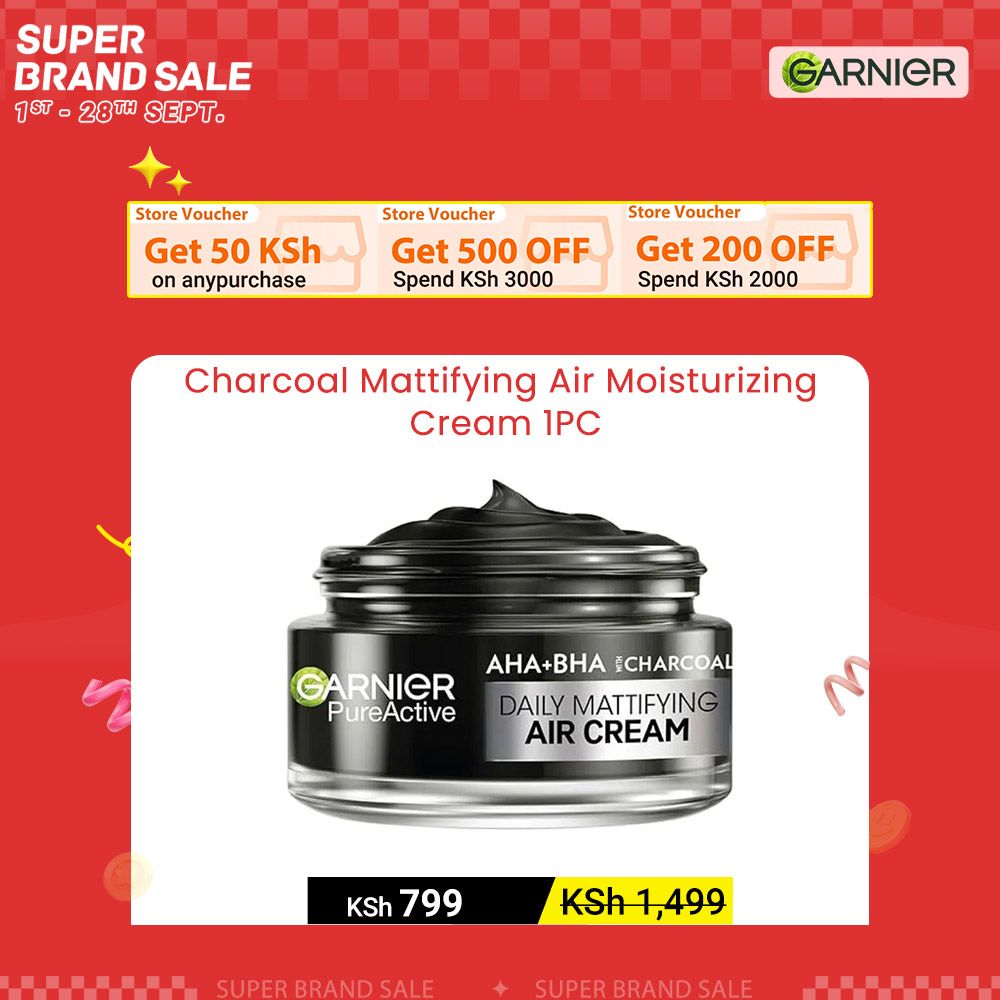 【Discounted】Garnier AHA+BHA Charcoal Mattifying Air Moisturizing Cream