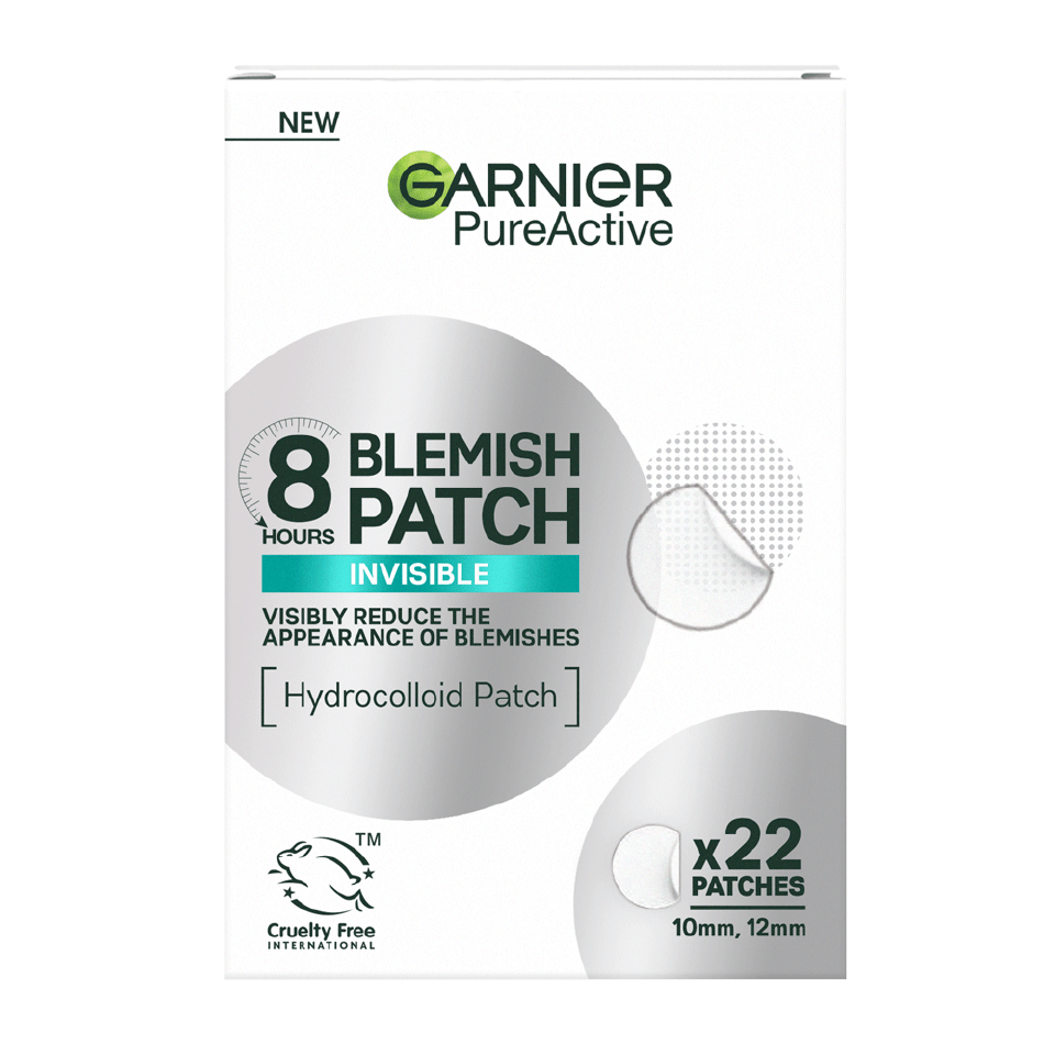 Garnier Pure Active 8hr Invisible Pimple Patch, Enriched with Hydrocolloid that Reduce Pimple Size in 8 hours