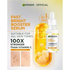 Garnier Even & Bright Booster Serum Vitamin C+ with  Niacinamide +Salicylic Acid