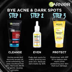 【Discounted】Garnier Bye Acne & Dark Spots Skin Care Kit.