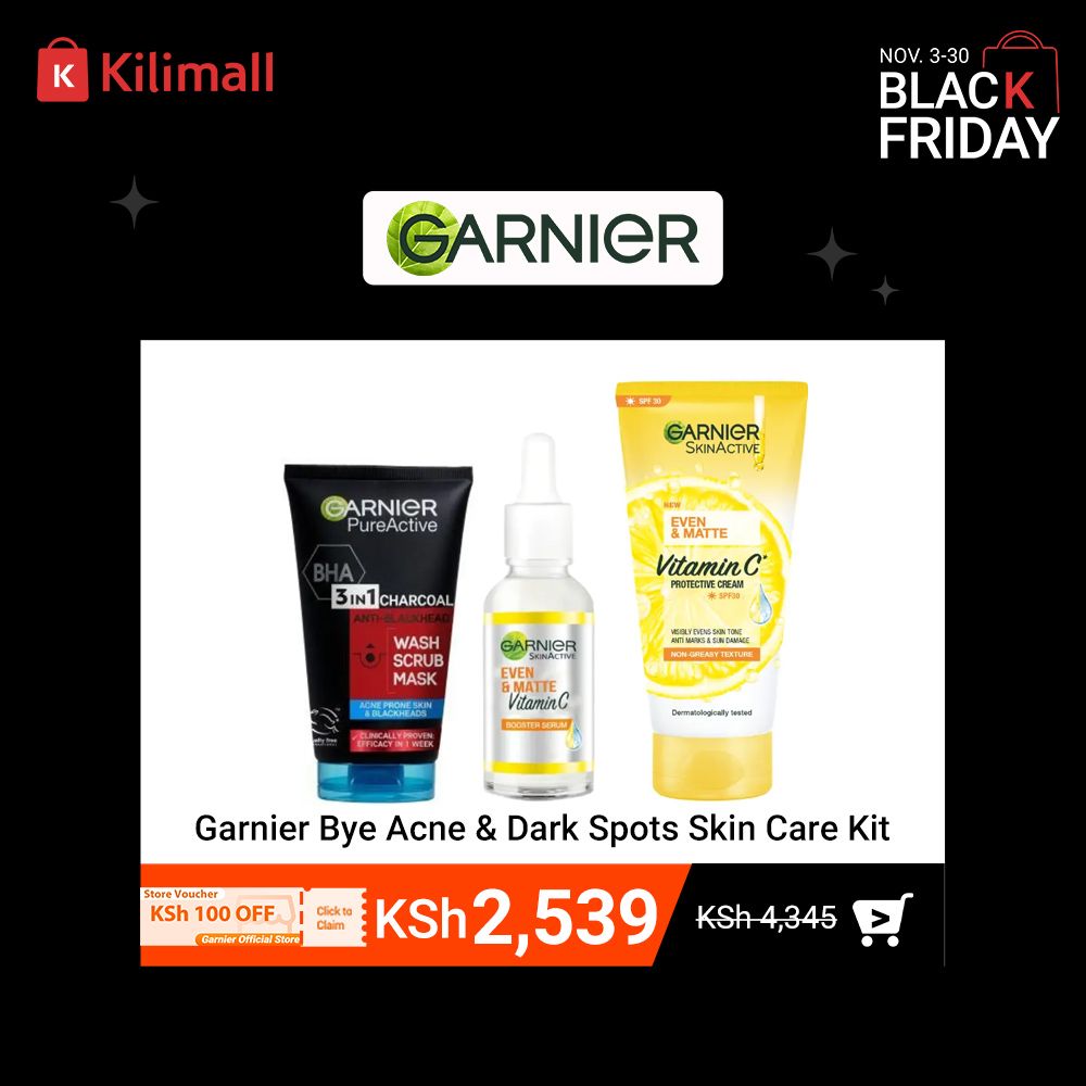 【Discounted】Garnier Bye Acne & Dark Spots Skin Care Kit.