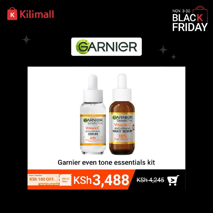 【Discounted】Garnier Day & Night Vitamin C Booster Serum Routine Pack