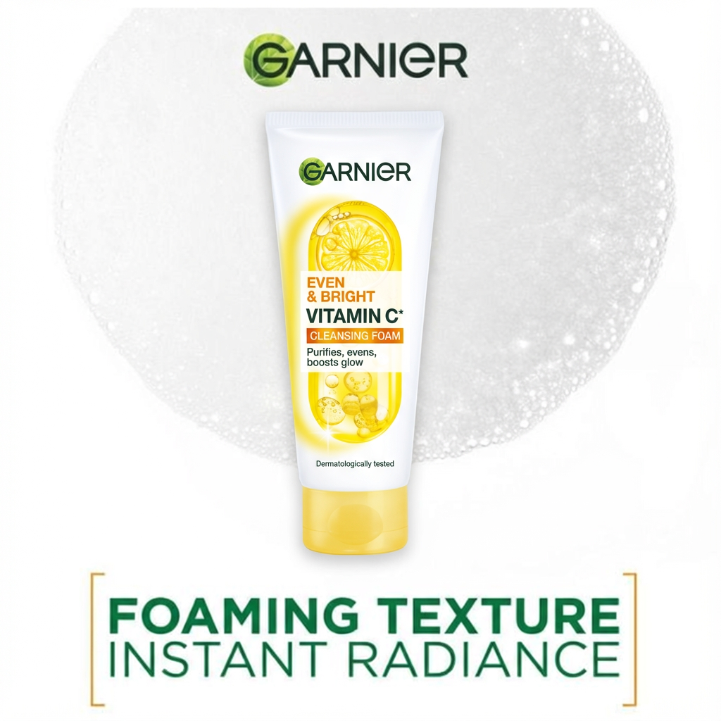 Garnier Even & Matte Vitamin C Cleansing Foam 100Ml