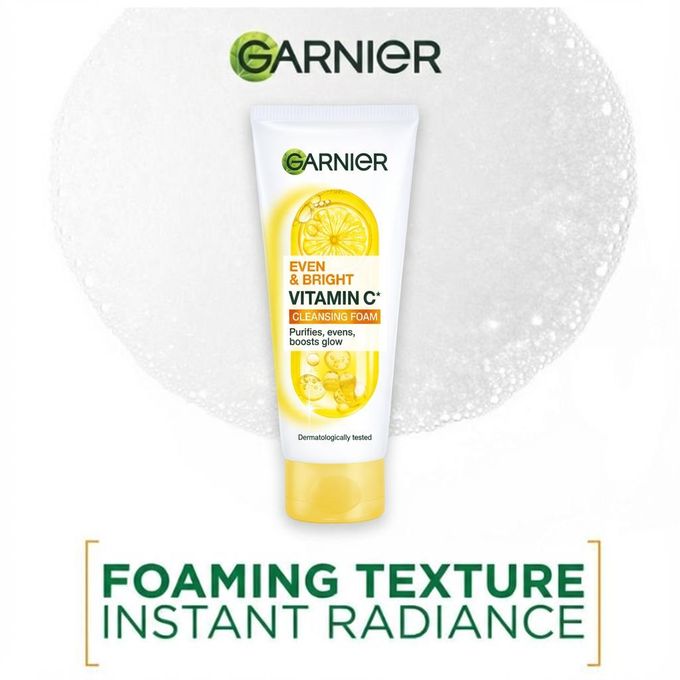 Garnier Even & Bright Cleansing Foam with Vitamin C And Lemon 50Ml
