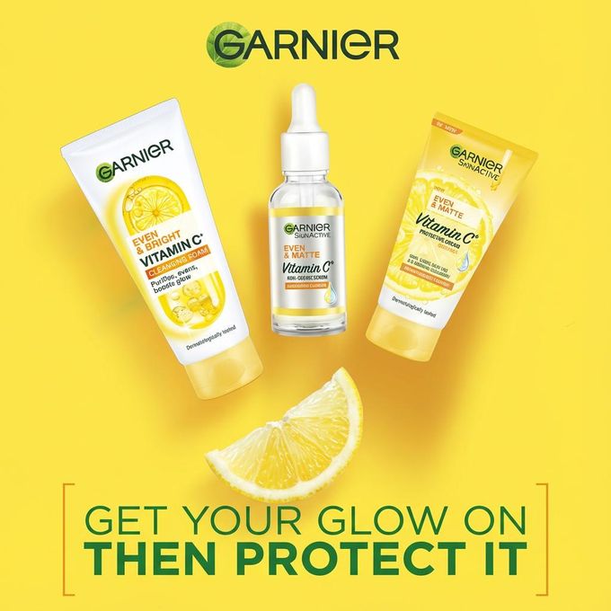 Garnier Even & Bright Cleansing Foam with Vitamin C And Lemon 50Ml