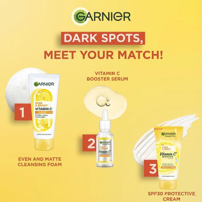 Garnier Even & Bright Cleansing Foam with Vitamin C And Lemon 50Ml