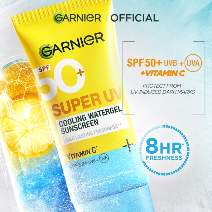 【New Combo】Garnier Acne Control Kit+ Cooling Gel UV :  Pure Active Charcoal Wash+ Serum + Air Cream + Cooling Gel