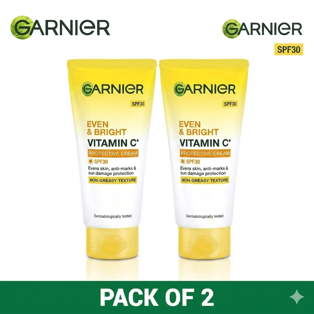 【Pack of 2】Garnier Even & Bright Vitamin C Sunscreen SPF30 50ml