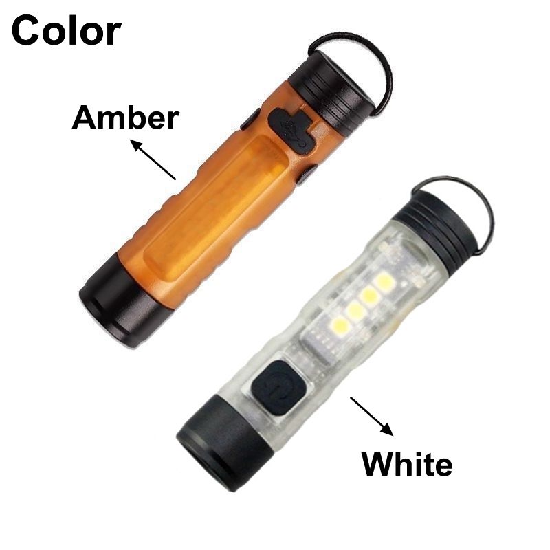 Mini Flashlight Outdoor Key Clip Cap Portable Led Lamp Long Endurance Emergency Relief Pocket Lighting Tool Rechargeable Small Torch