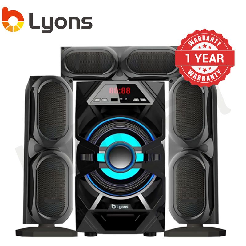 LYONS LYS3603 3.1CH Speaker System woofer Subwoofer  Multimedia  18000W PMPO Black 60W+15W×3【Hot！】